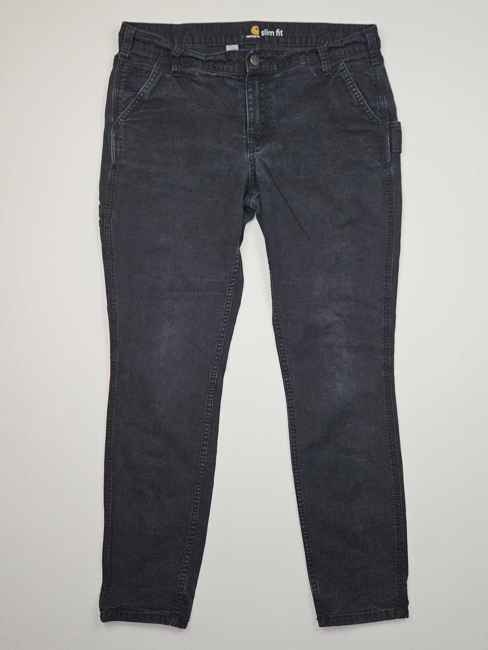 Carhartt Crawford Slim Fit Trouser Pants Women’s 12 Black Workwear Utility